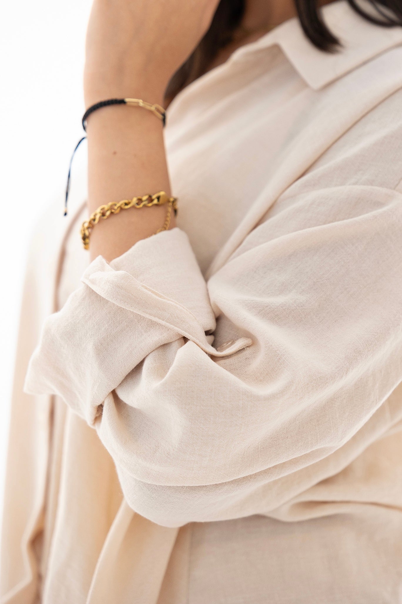 Beige linen breeze set