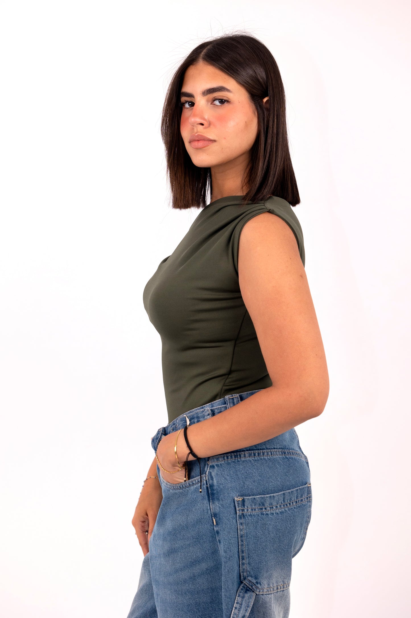 Twist Top-Olive