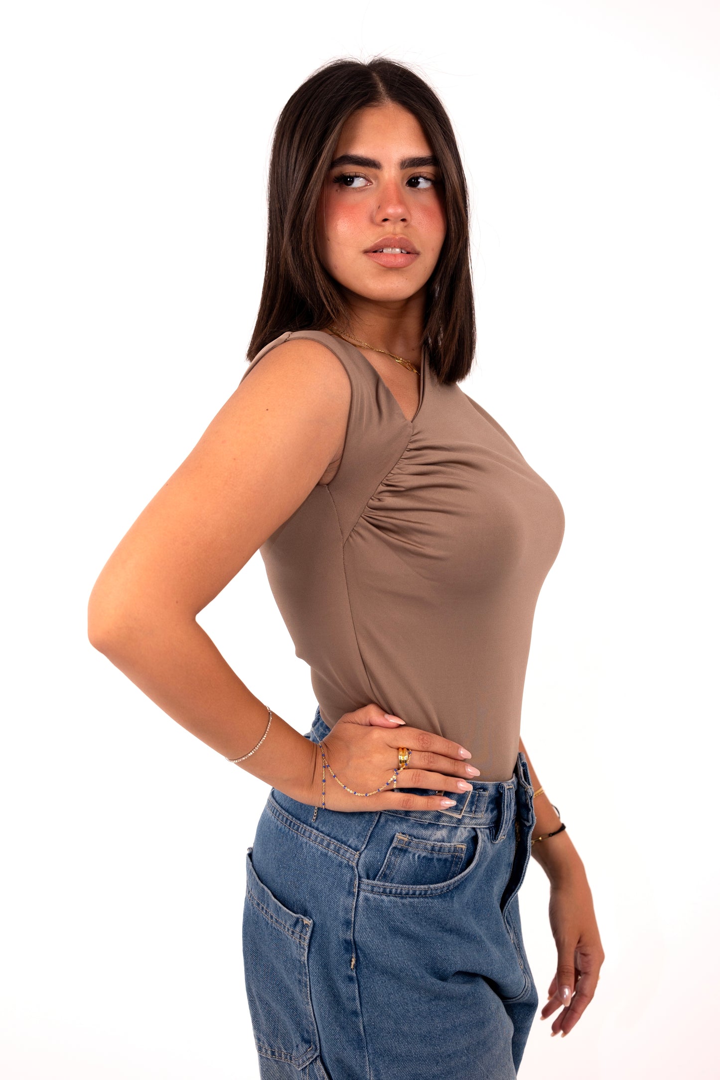 Twist Top-Beige