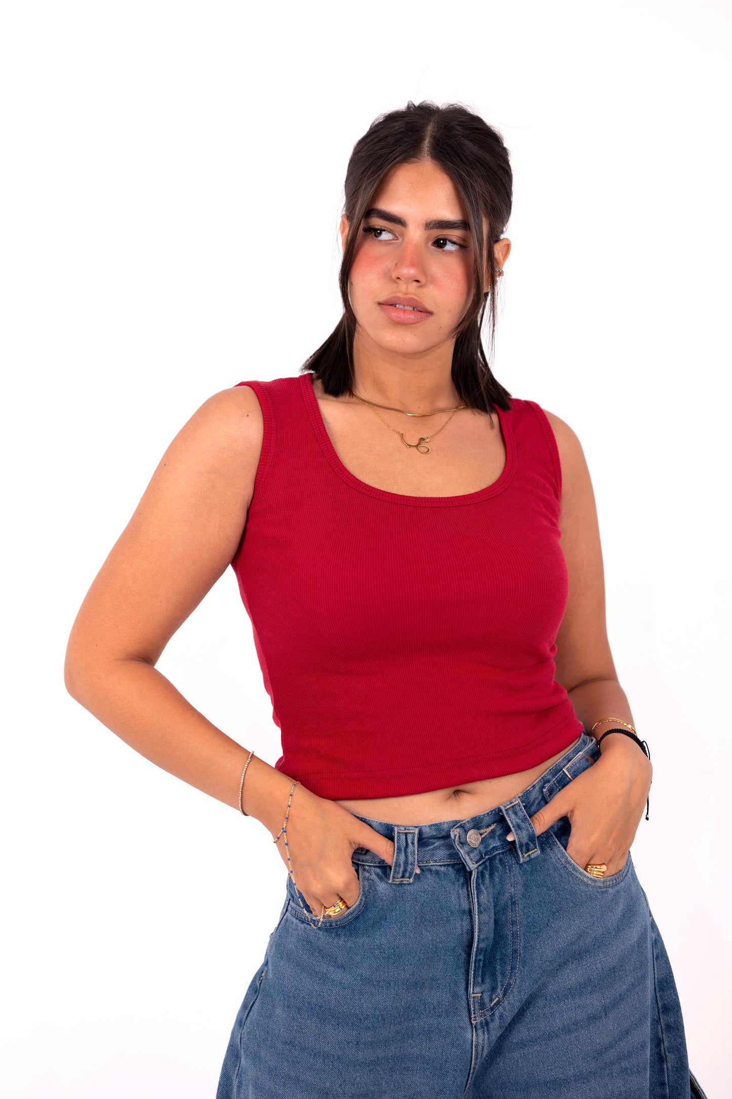 Crop Top-Red