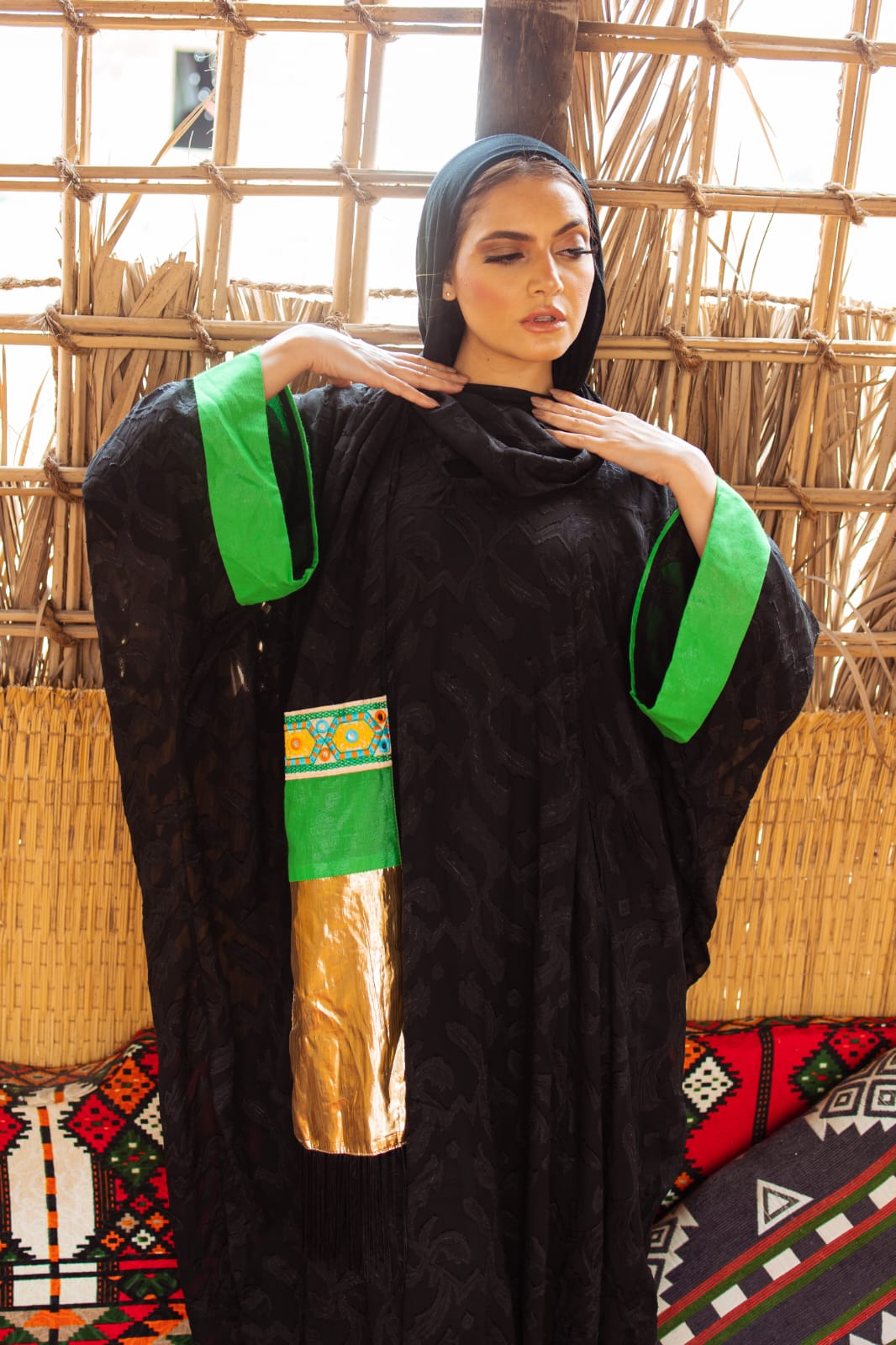 Ebony Emerald Abaya