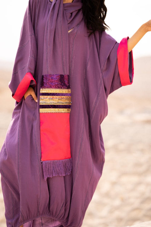 Amethyst Bloom Abaya