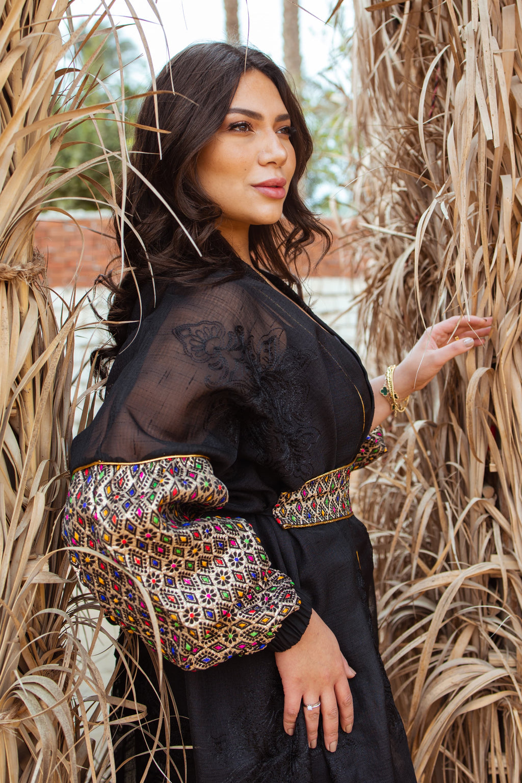 Black Embroidery Abaya