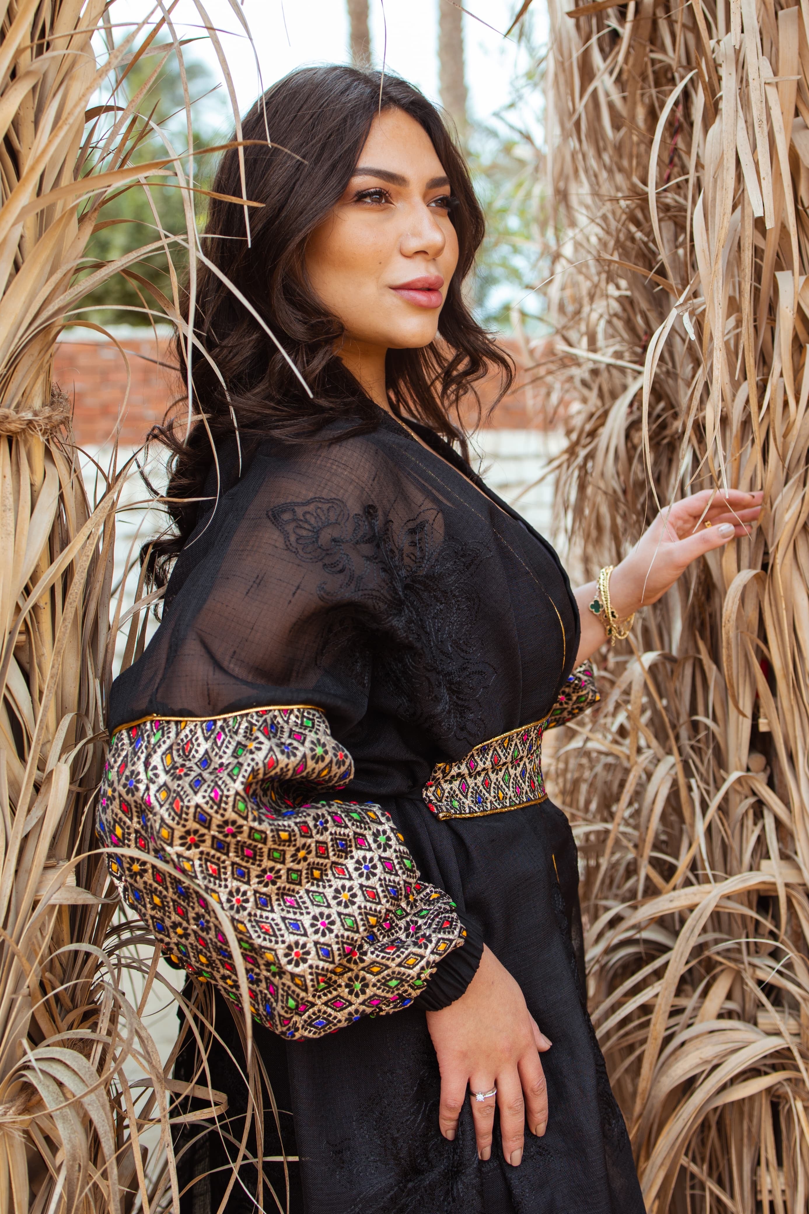 Black Embroidery Abaya