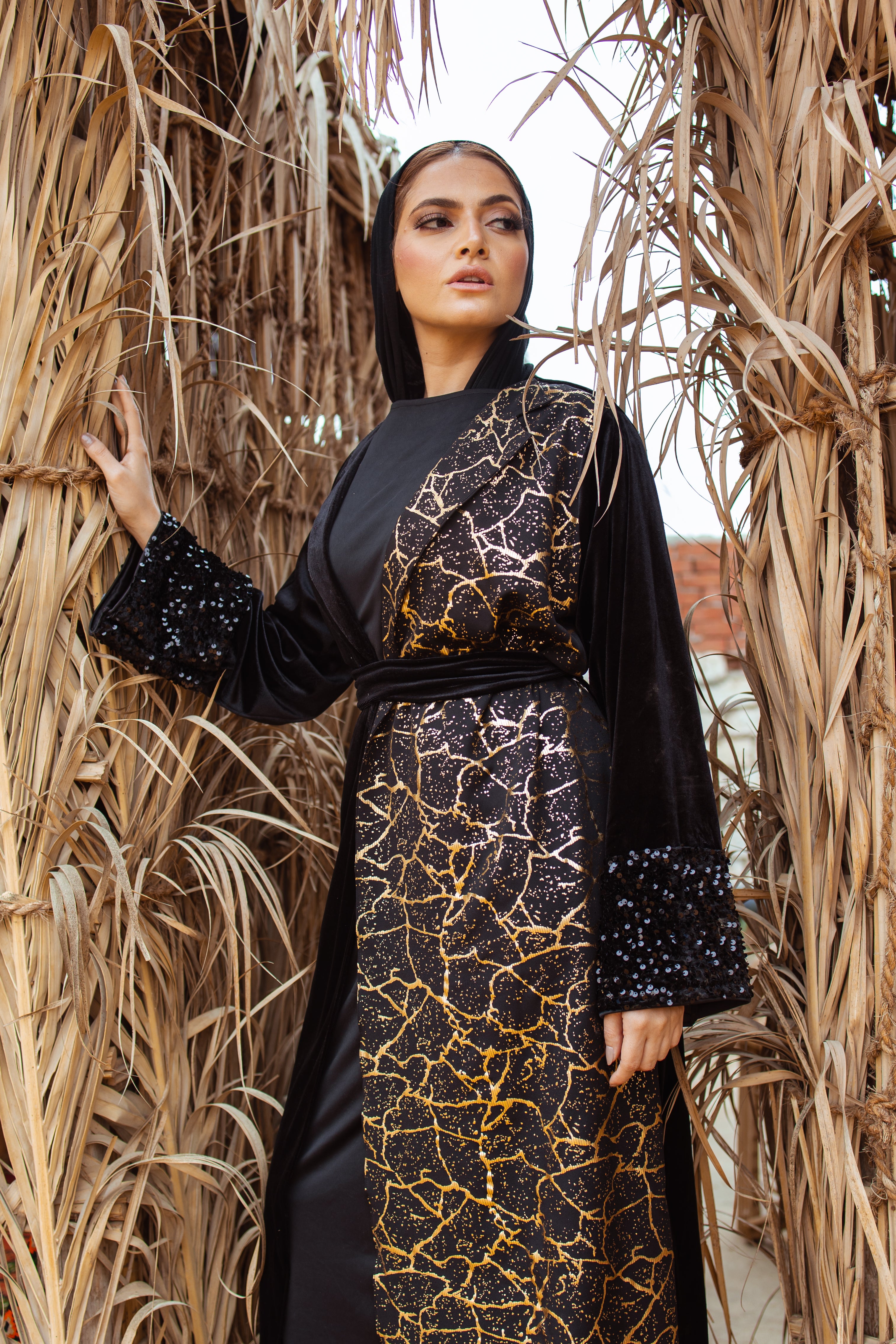 Leopard Detail Kaftan