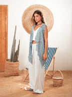 Poncho- Baby blue