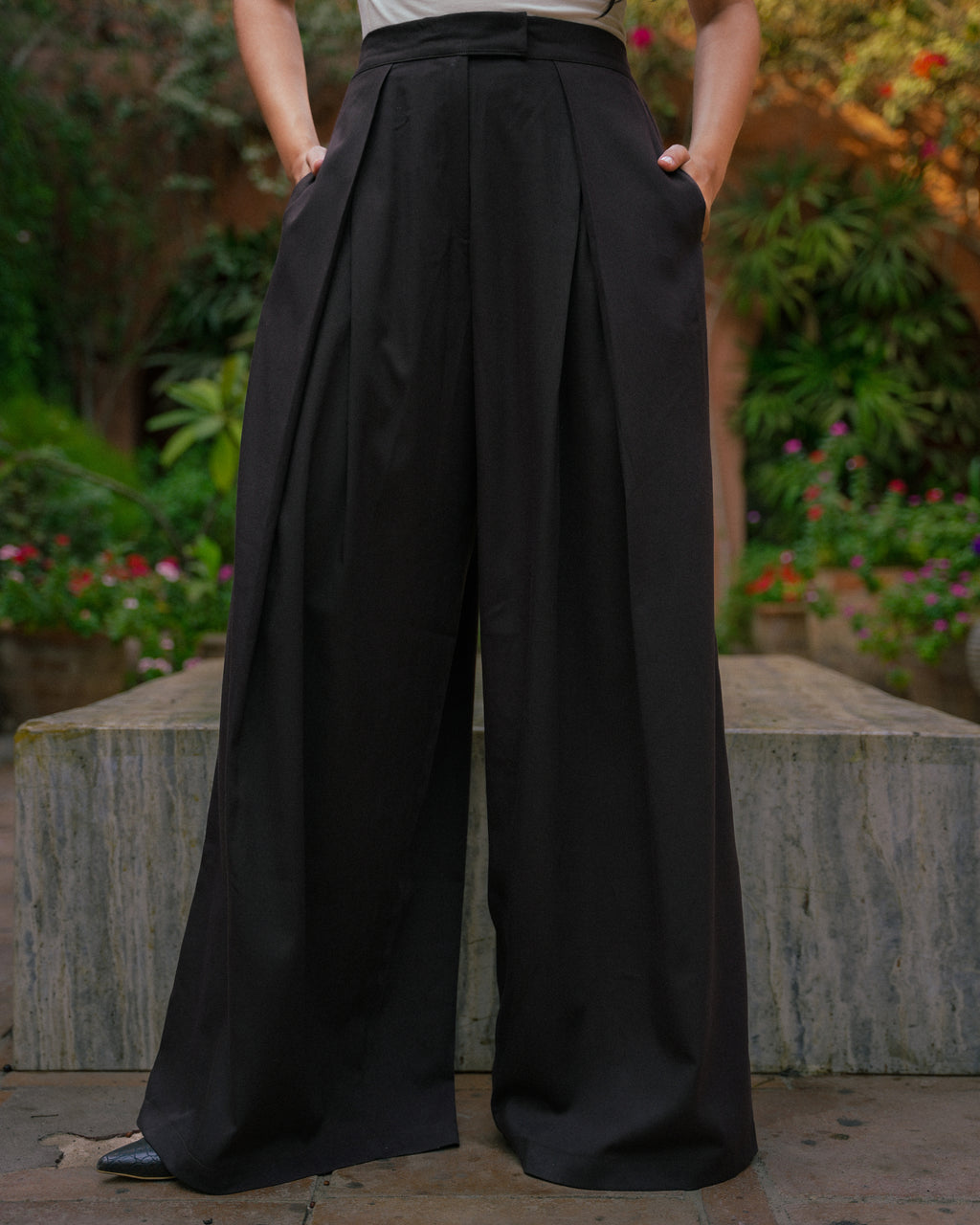 Chic Brown Belted Set