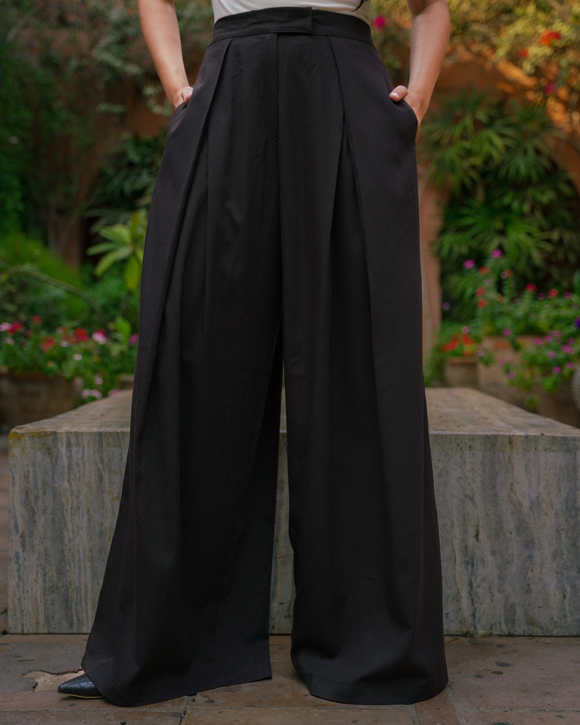 Chic Brown Belted Set