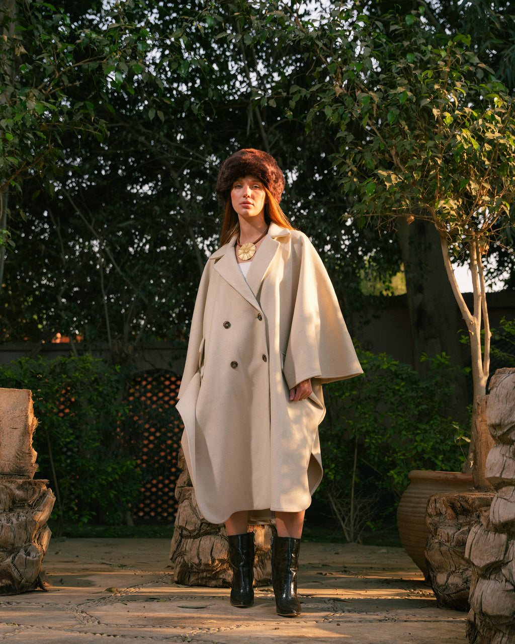 Cream Cape Coat