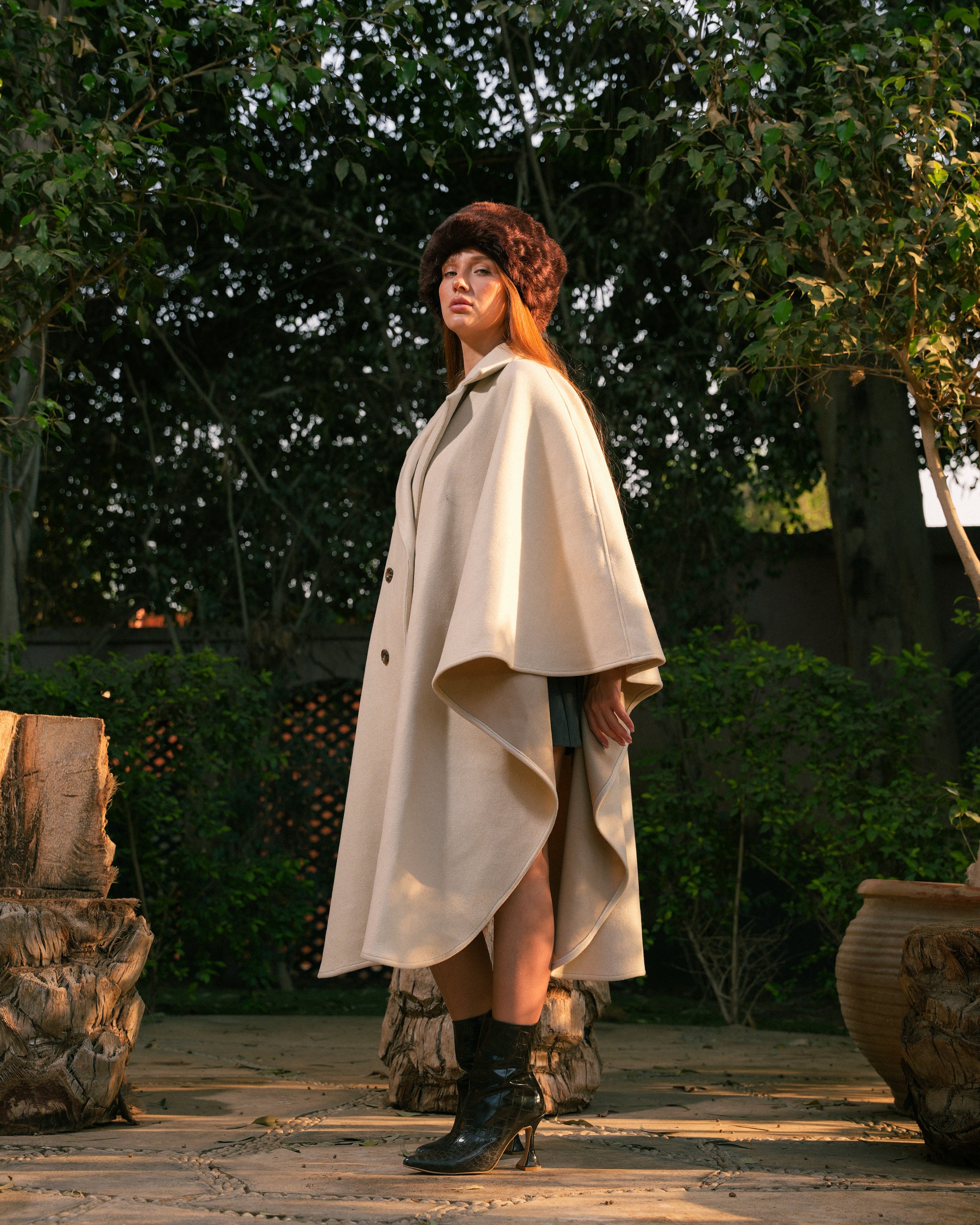 Cream Cape Coat