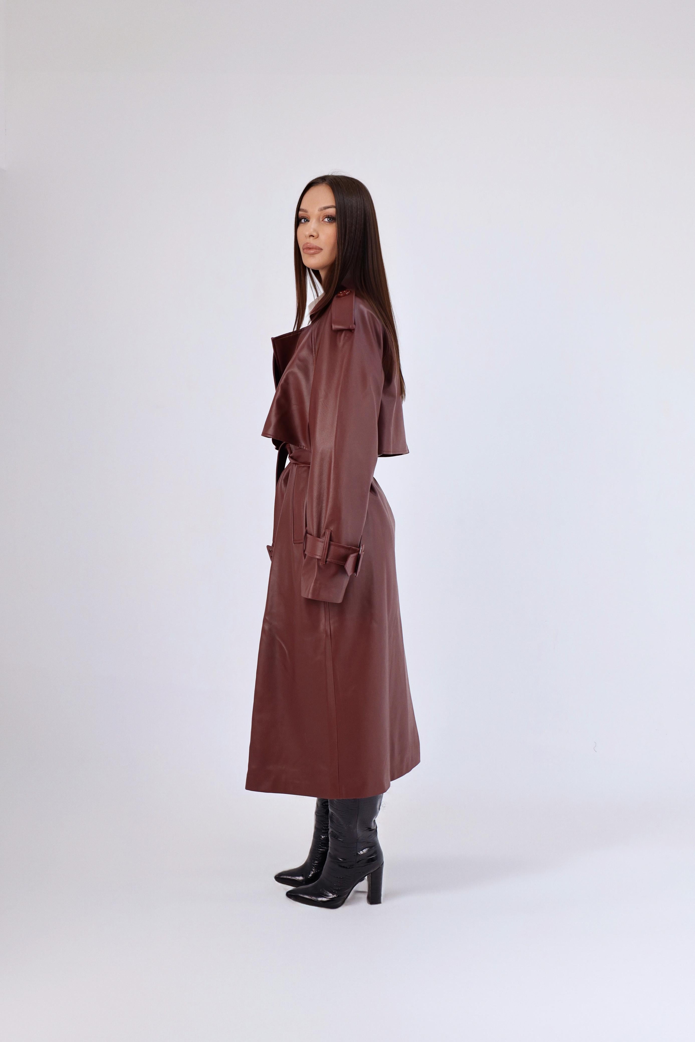 Iconic Leather Trench Coat