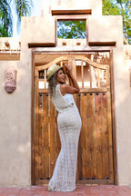 Boho Crochet Maxi Dress