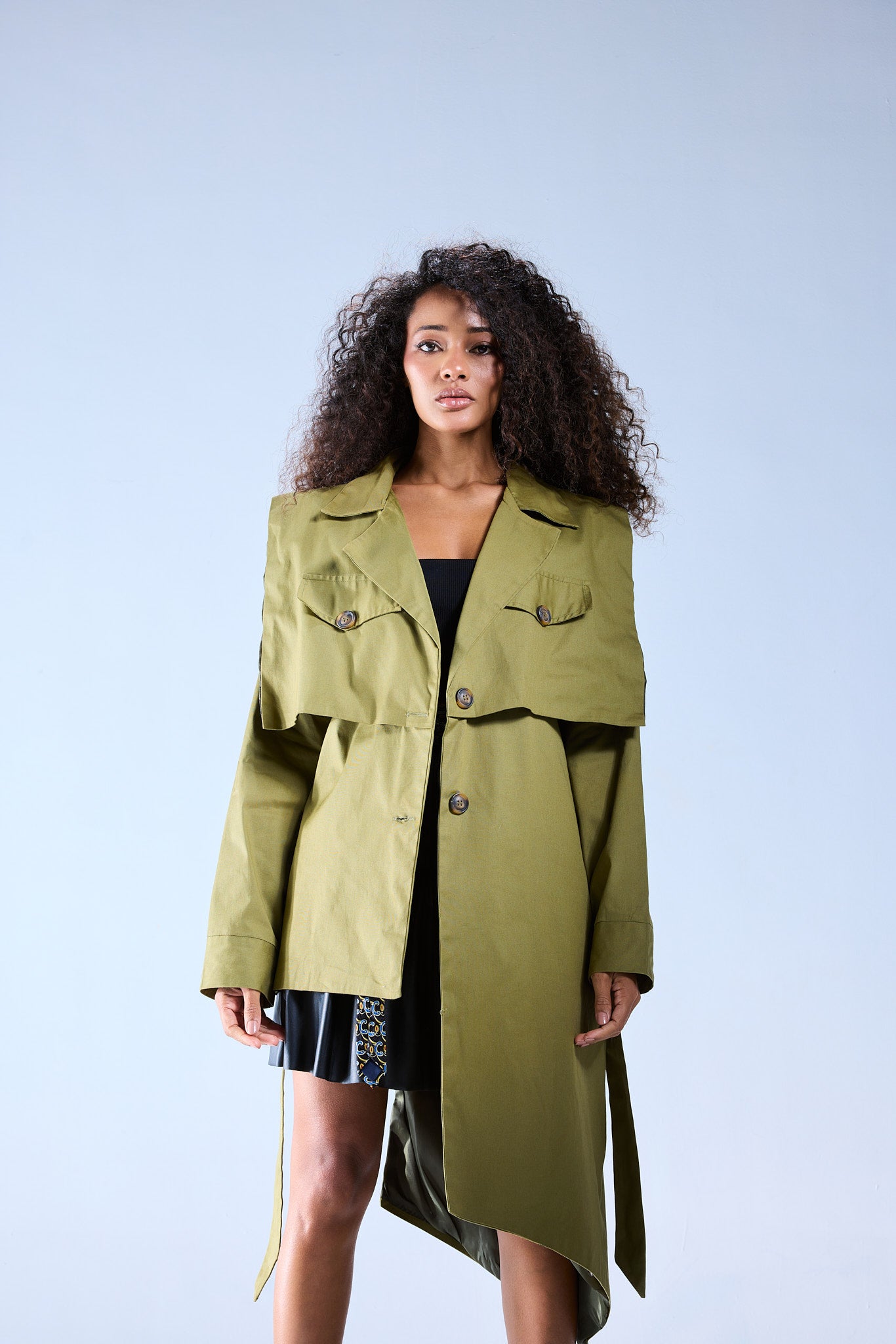 Asymmetric Trench Coat