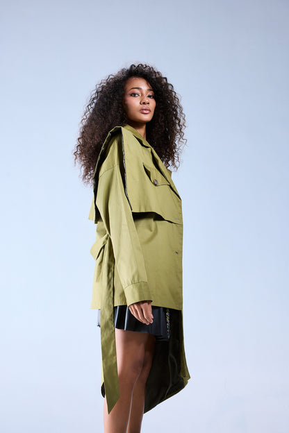 Asymmetric Trench Coat