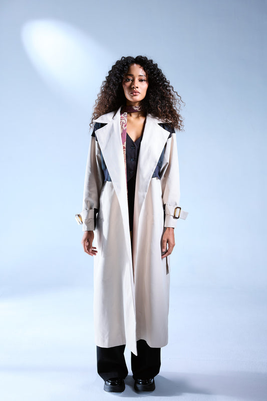 Two Tone Trench Coat