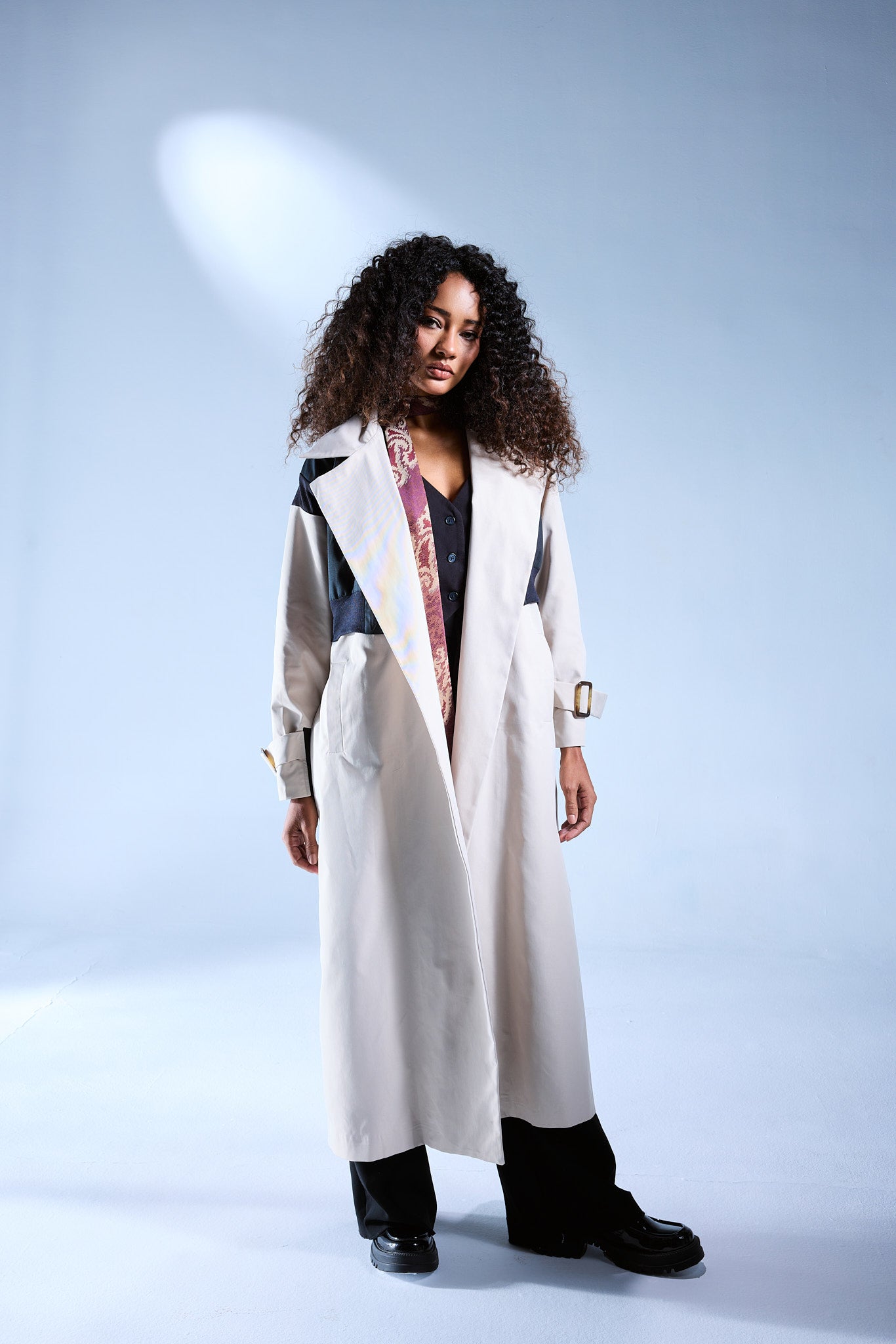 Two Tone Trench Coat