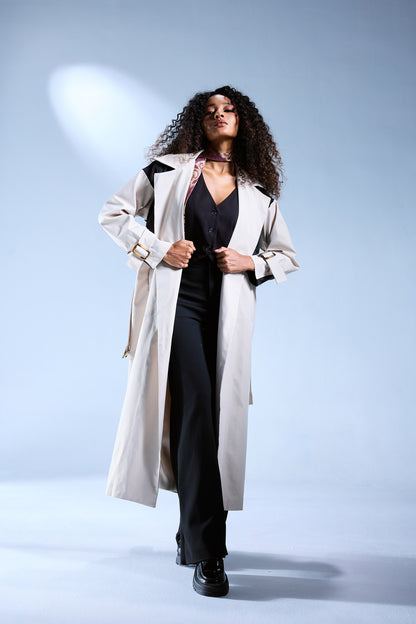 Two Tone Trench Coat