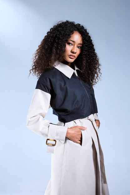 Two Tone Trench Coat