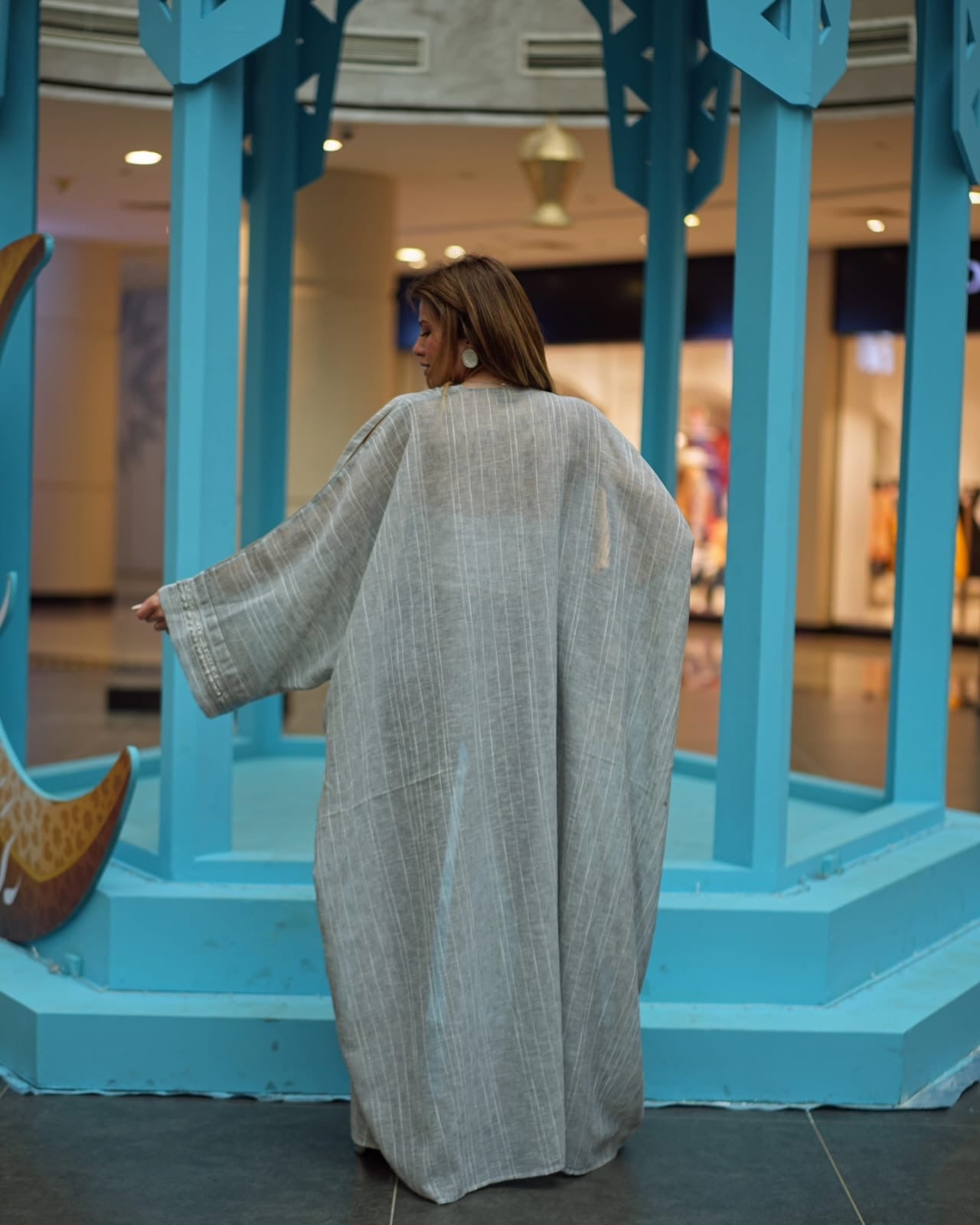 Striped Grey Kaftan