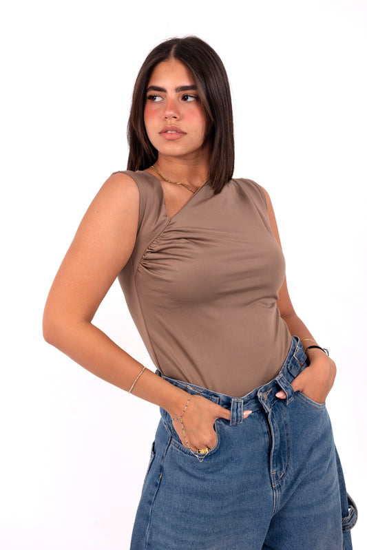 Twist Top-Beige