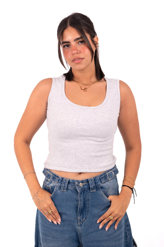Crop Top-White