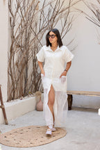 Crochet Charm Dress White