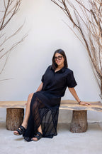 Crochet Charm Dress Black