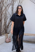 Crochet Charm Dress Black