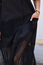 Crochet Charm Dress Black