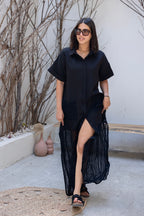 Crochet Charm Dress Black