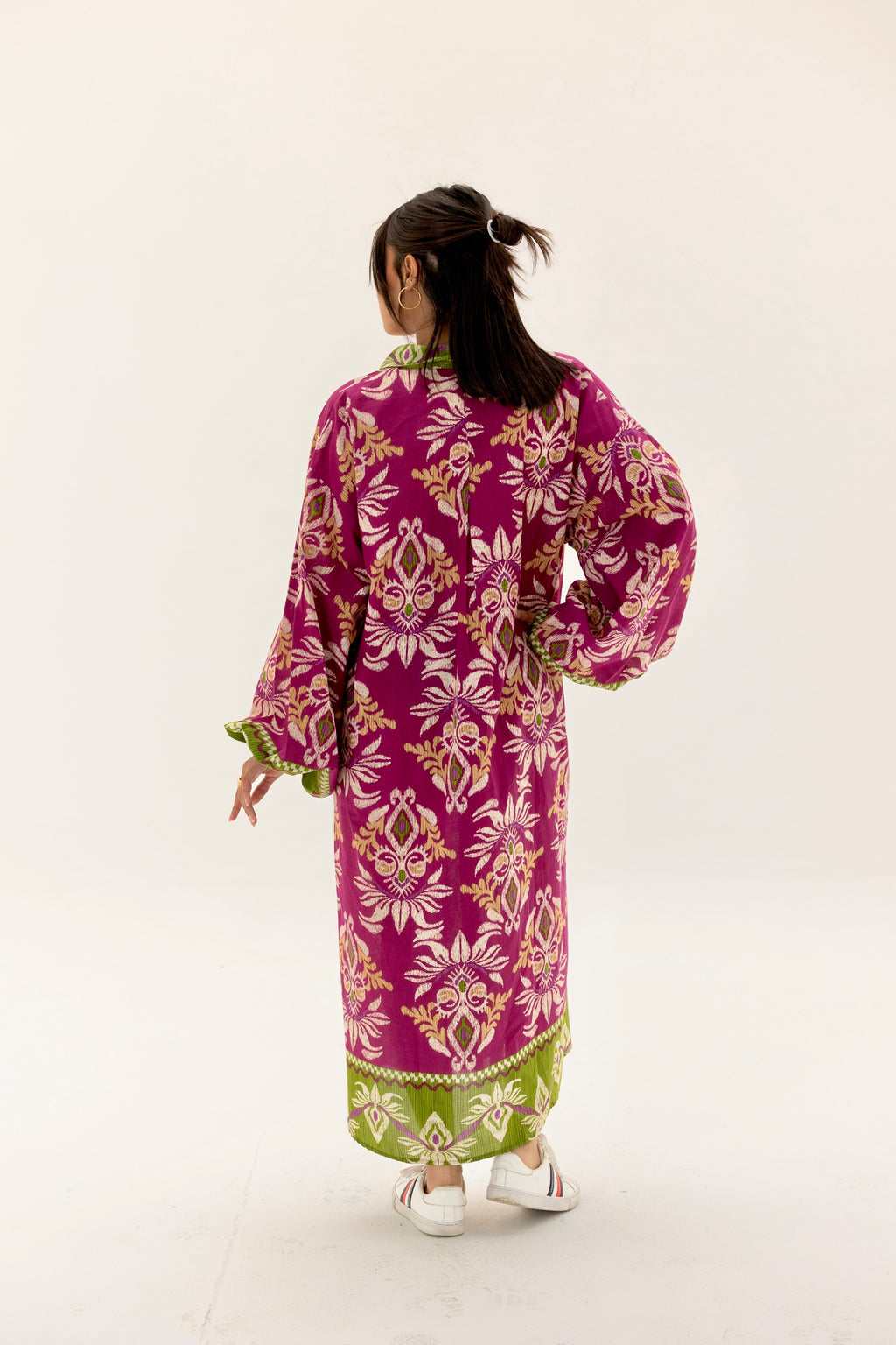 Floral shirt dress Fuchsia