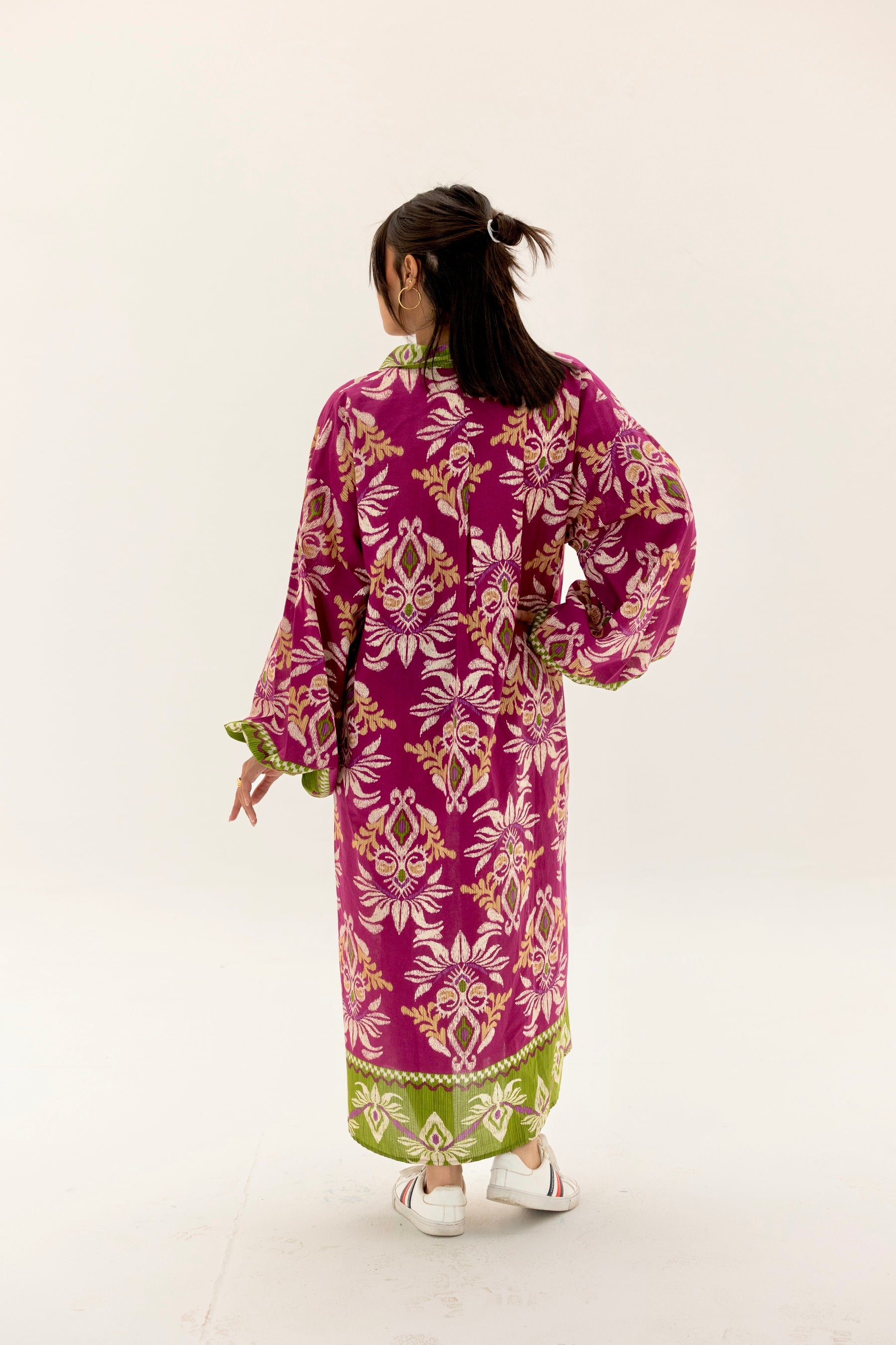 Floral shirt dress Fuchsia