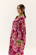 Floral shirt dress Fuchsia