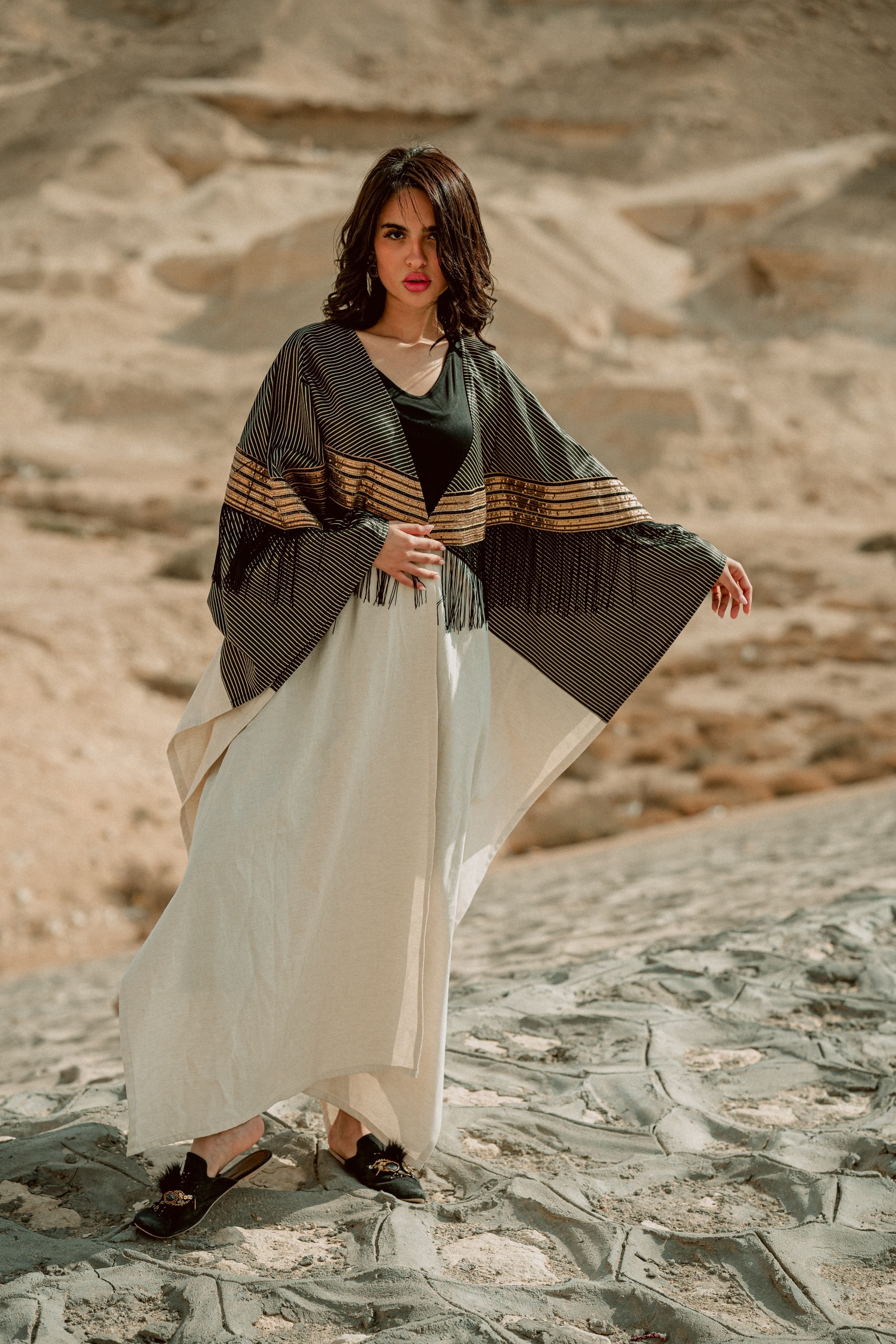 Desert Stripe Abaya