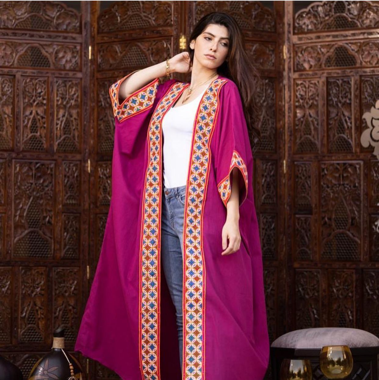 Fuchsia Aura kaftan