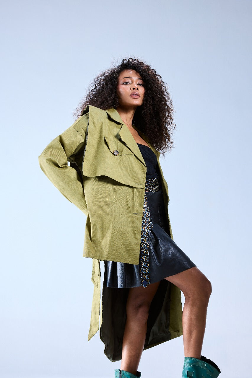 Asymmetric Trench Coat