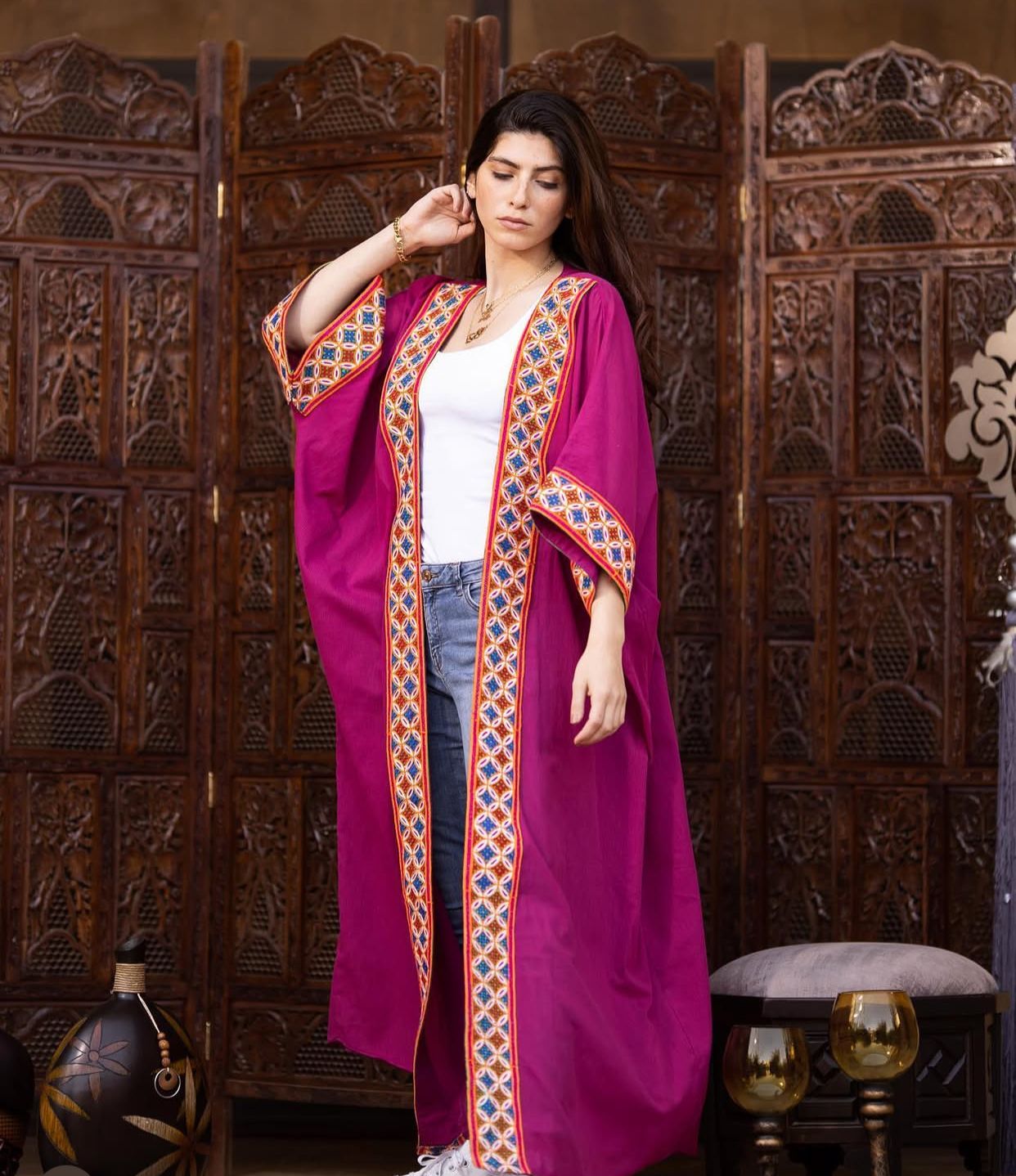 Fuchsia Aura kaftan