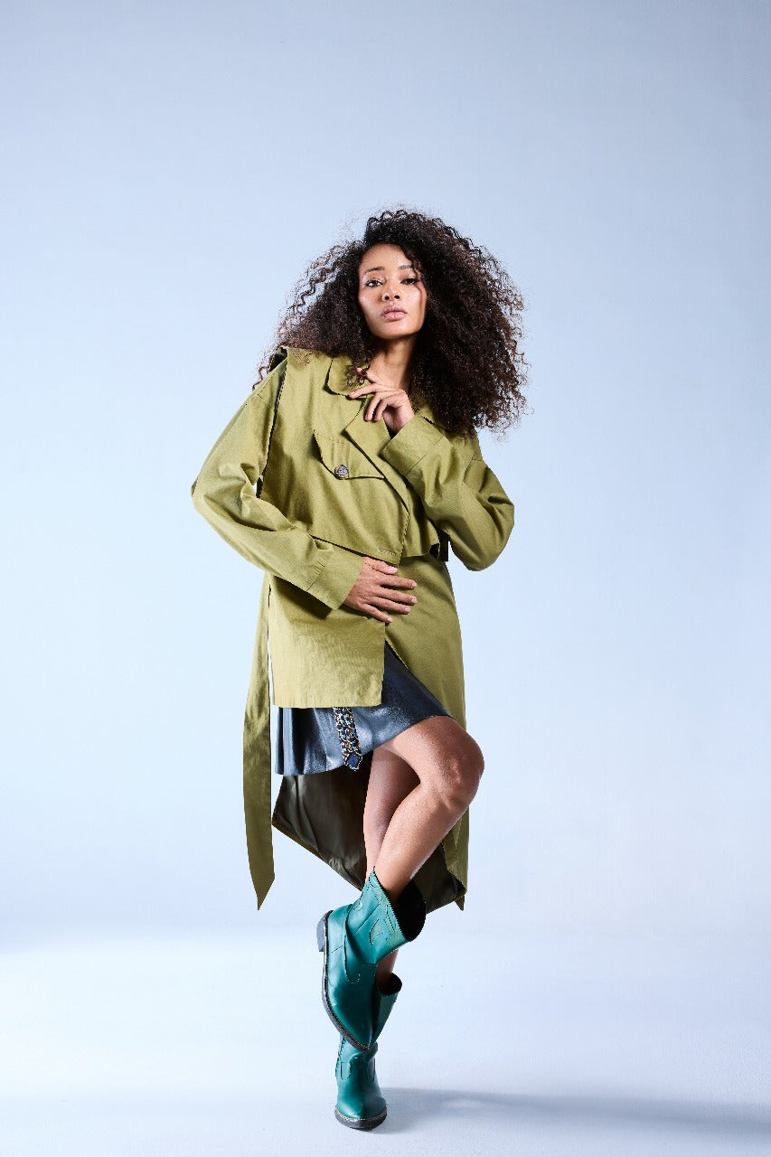 Asymmetric Trench Coat