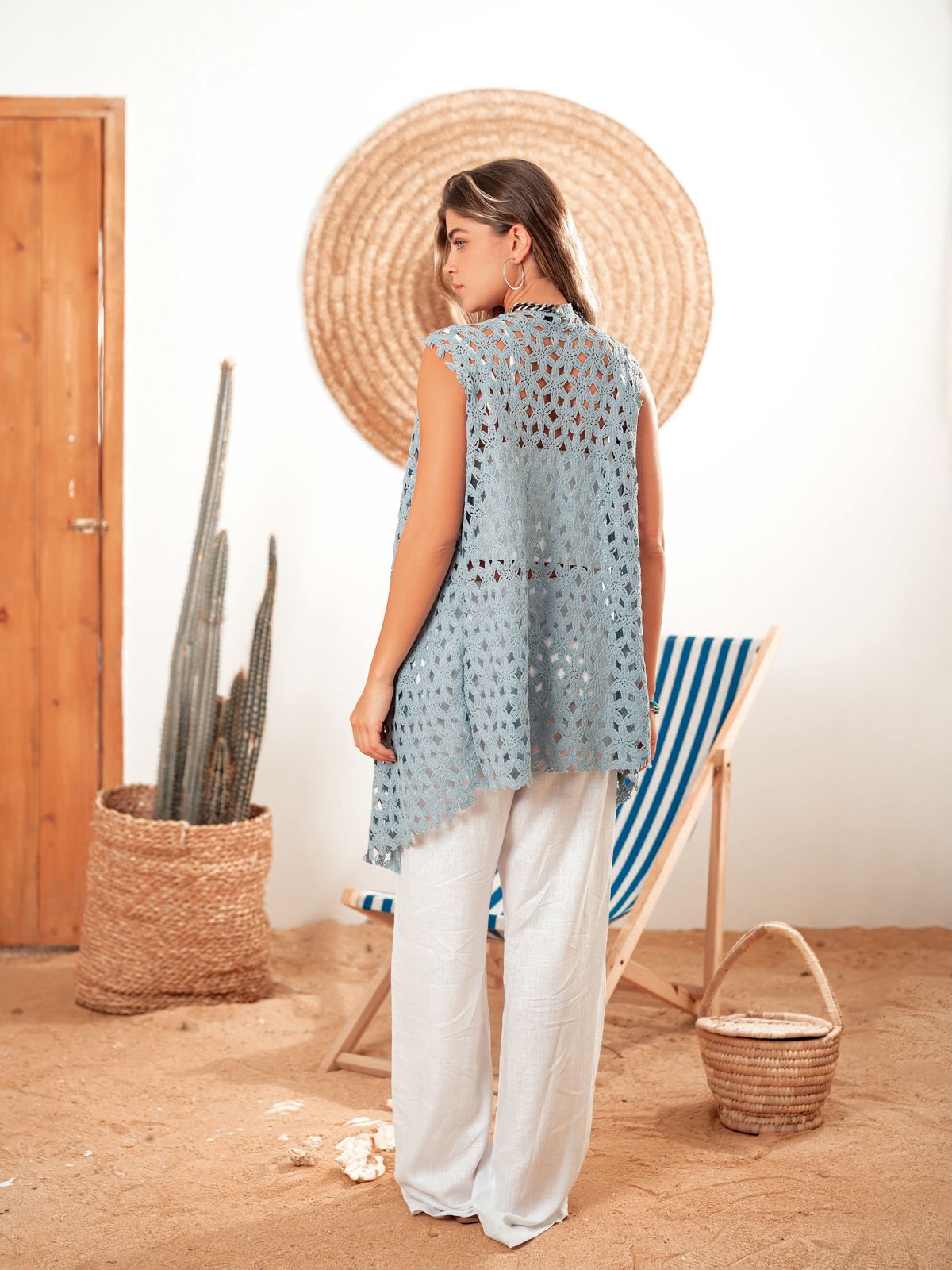 Poncho- Baby blue