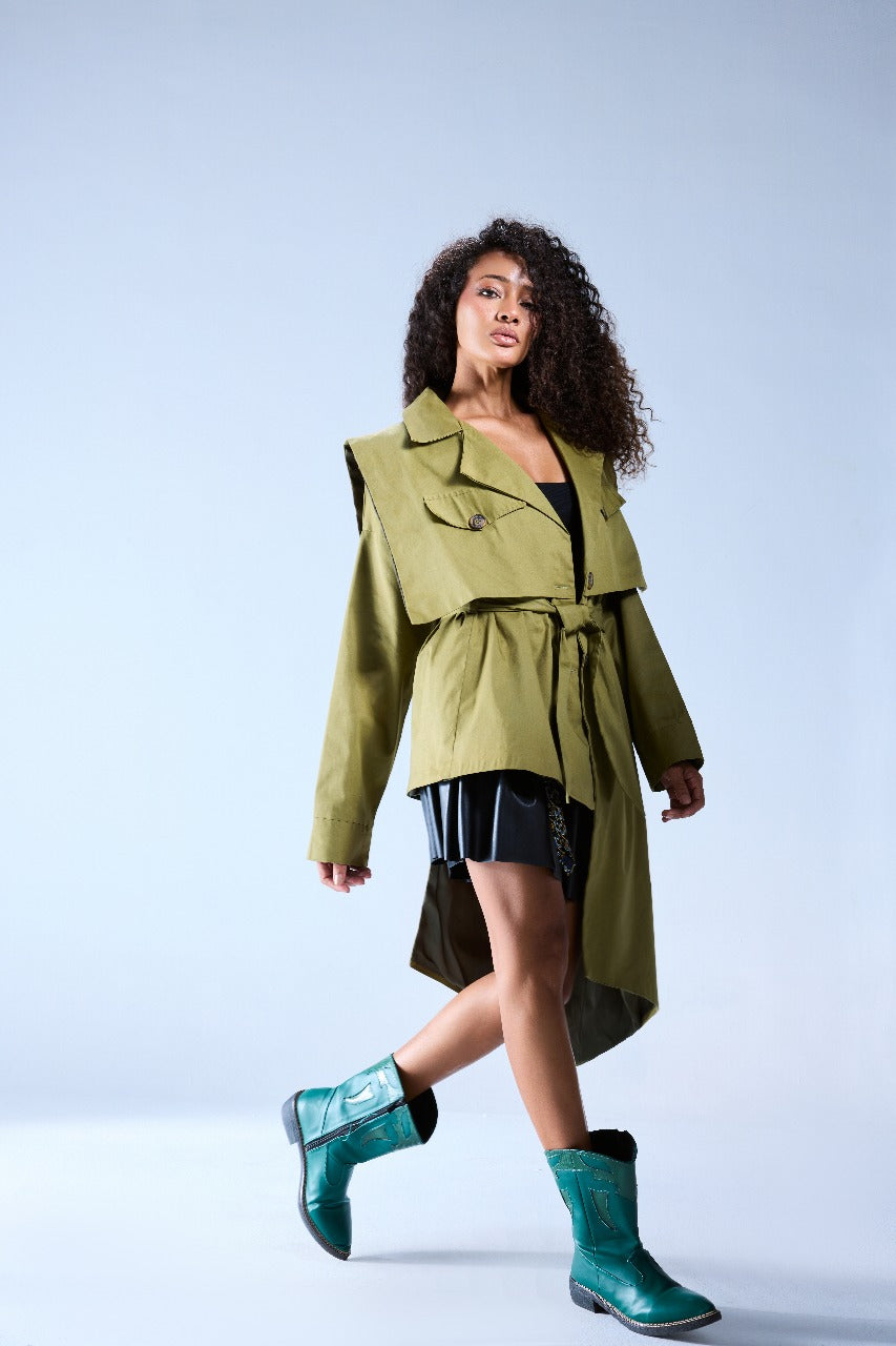 Asymmetric Trench Coat