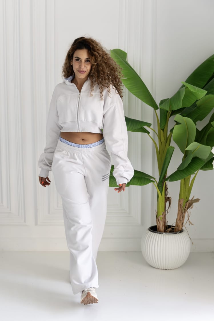 CROPPED BLACK-STRIPED