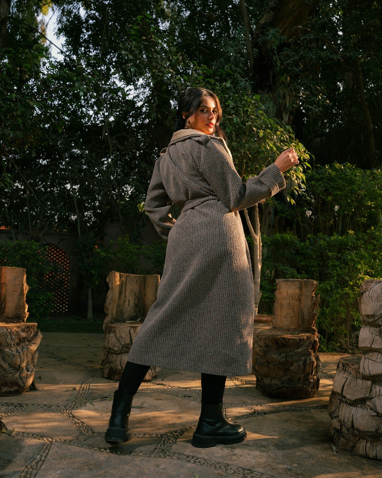 Bold Dots Beige Coat