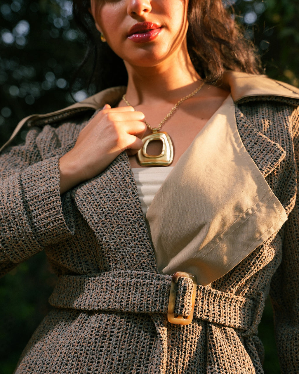 Bold Dots Beige Coat