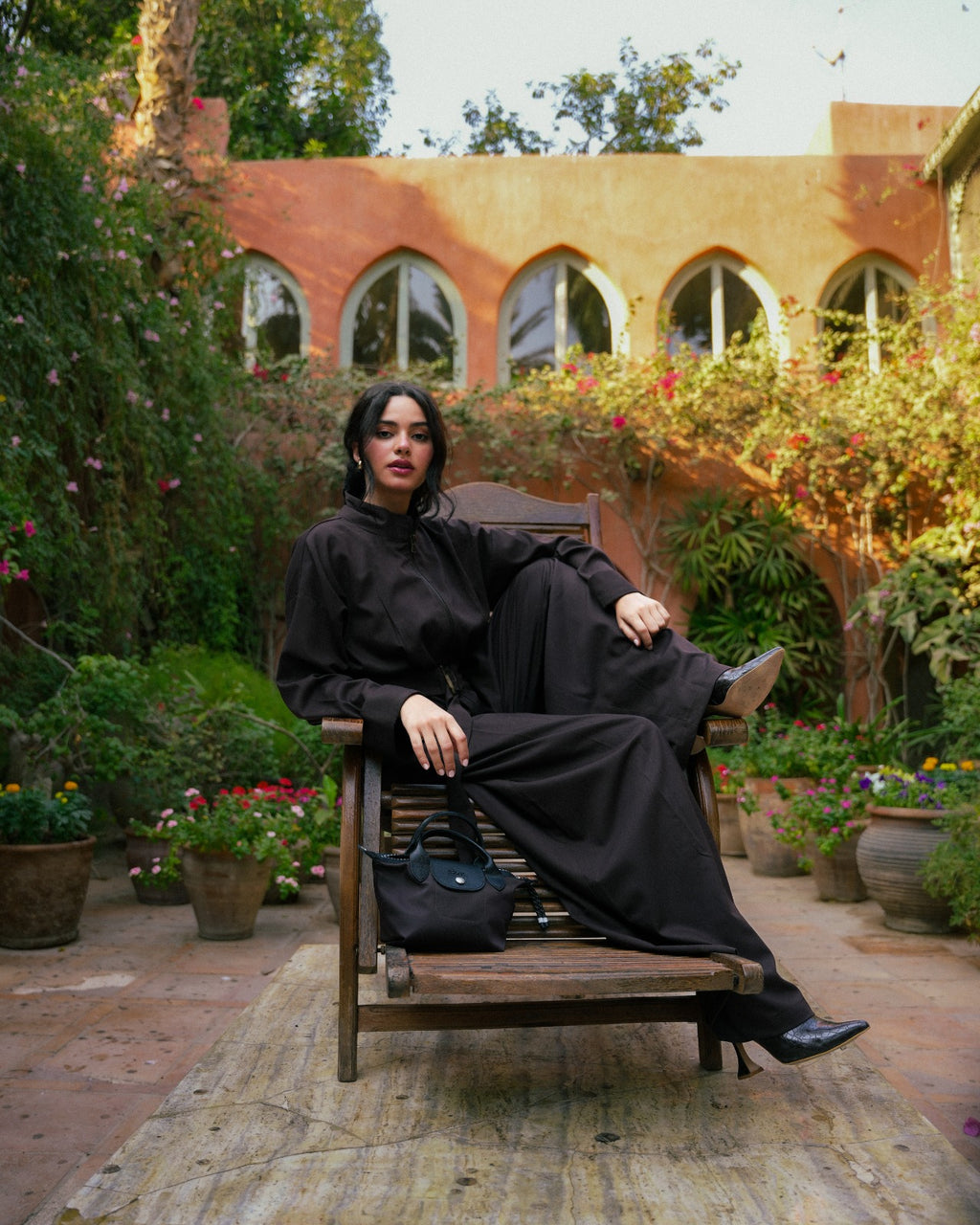 Chic Brown Belted Set