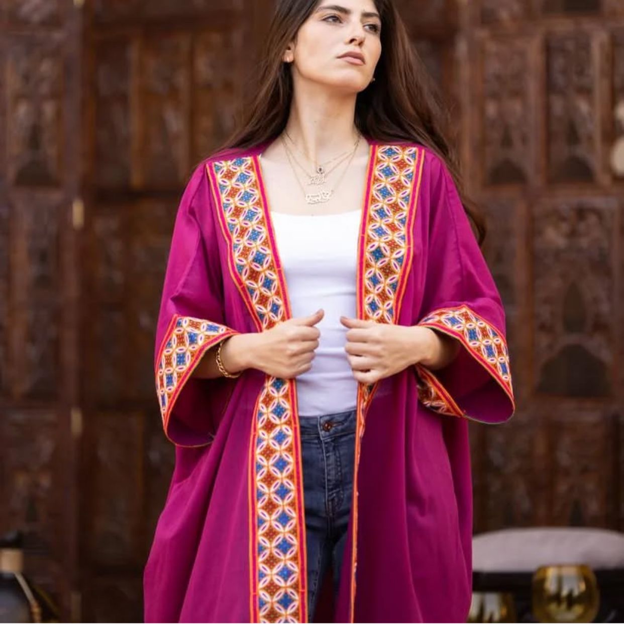 Fuchsia Aura kaftan