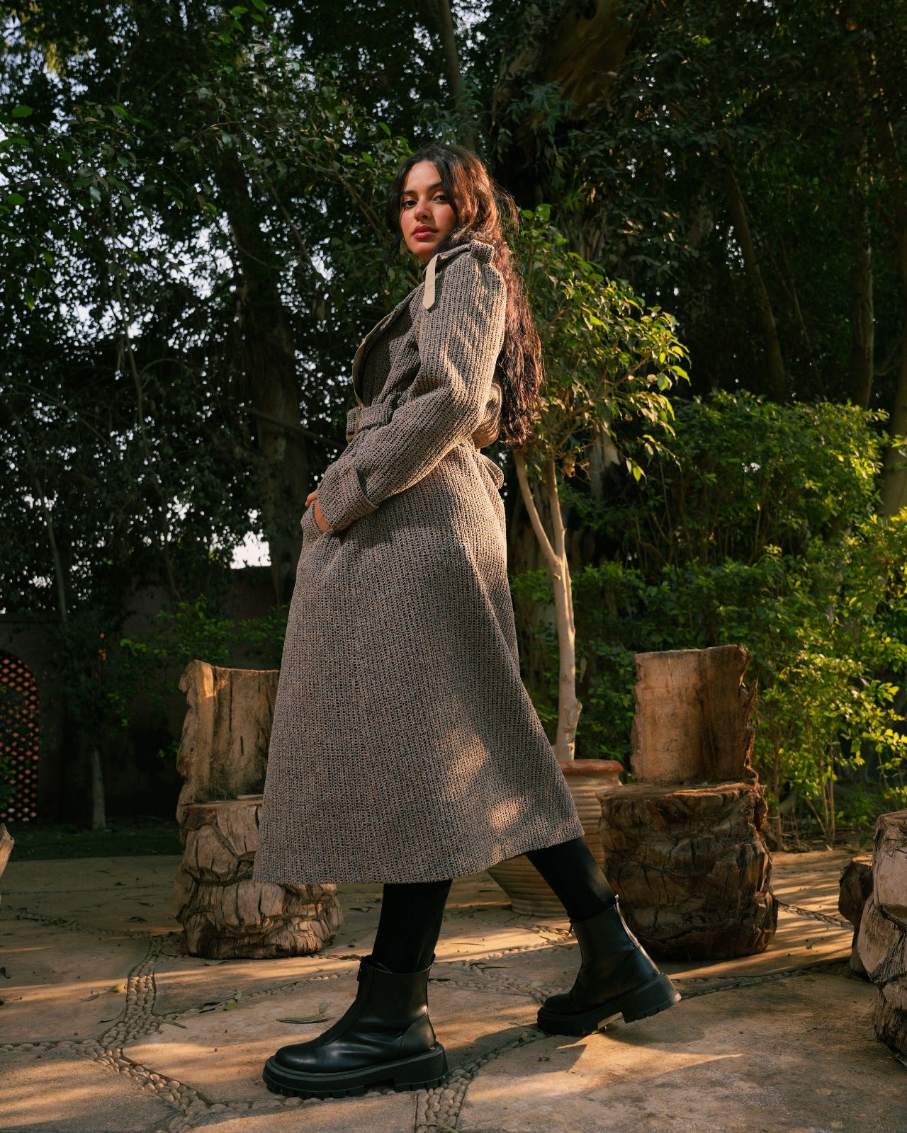 Bold Dots Beige Coat