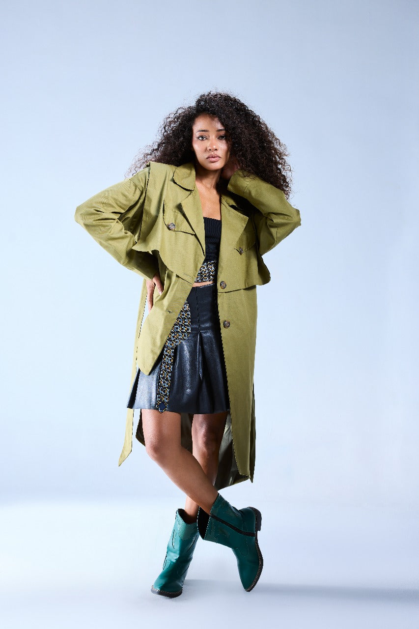Asymmetric Trench Coat